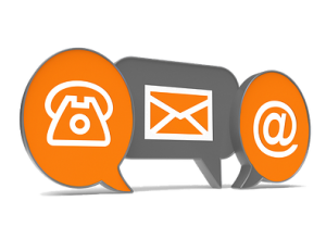 contact us via email or call